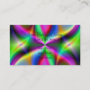 Tarjeta De Visita Lustre metálico colorido del fractal