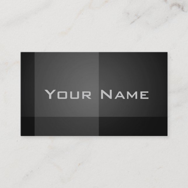 Tarjeta De Visita Lustre negro profesional moderno (Anverso)