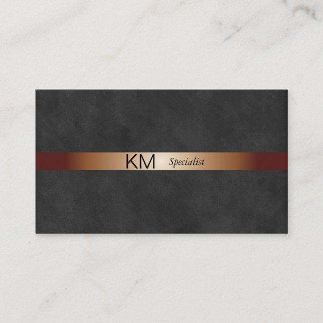 Tarjeta De Visita Lux negro | Tachado de gradiente (Anverso)