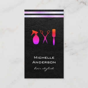 Tarjeta De Visita Lux White Stripes Ritzy Negro