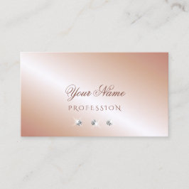 Tarjeta De Visita Luxe Glam Rosa Gold Sparkling Diamonds Luxurious