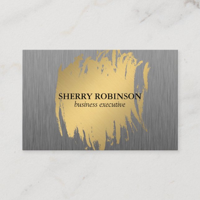 Tarjeta De Visita Luxe Gold con Faux Metallic