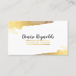 Tarjeta De Visita LUXE GOLD EDGED elegante moda de jefe moderno