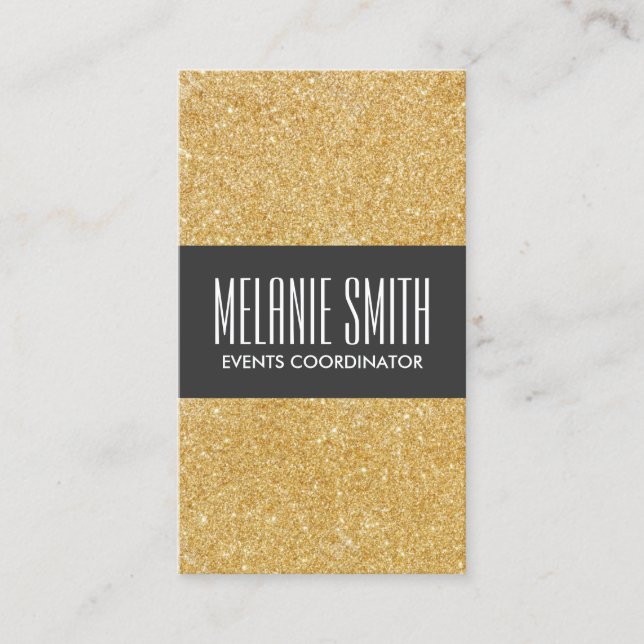 Tarjeta De Visita Luxe Gold Shimmer (Anverso)