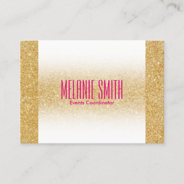 Tarjeta De Visita Luxe Gold Shimmer (Anverso)