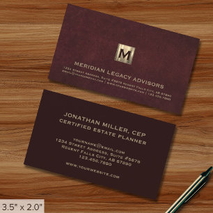 Tarjeta de visita Luxe Monogram