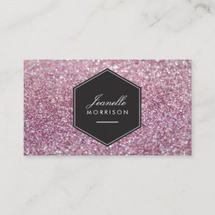 Tarjeta de visita Luxe Pink Purpurina Beauty