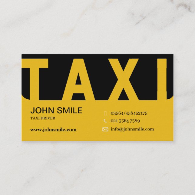 Tarjeta De Visita LuxeCab (Anverso)