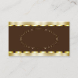 Tarjeta De Visita Luxurious Gold Effect con Dark Brown Professional