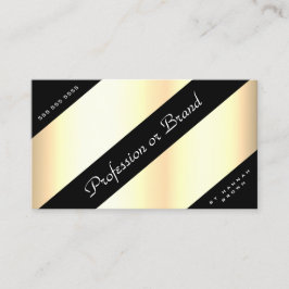 Tarjeta De Visita Luxurious Gold Ombre Modern Black Lines Boutique