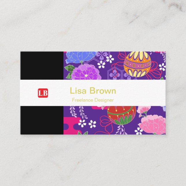 Tarjeta De Visita Luxurious Japanese-Style business card (Anverso)