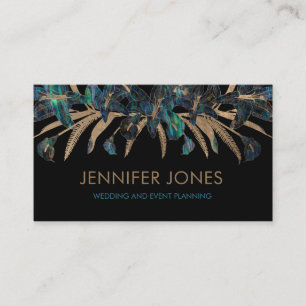 Tarjeta De Visita Luxury Blossom Abalone Shell y Gold