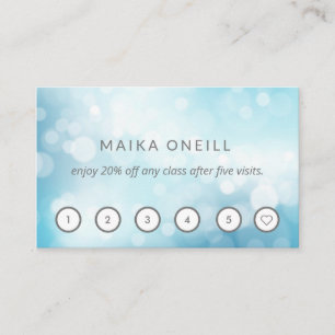 Tarjeta De Visita Luxury Blue bokeh wellness masaje yoga