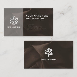 Tarjeta De Visita Luxury Brown Silk Business Card
