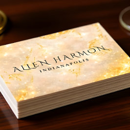 Tarjeta De Visita Luxury Champagne Gold Custom Name | 5-Minute Edit