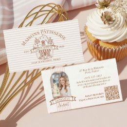 Tarjeta De Visita Luxury Chic Professional Home Baker Cupcake Bakery