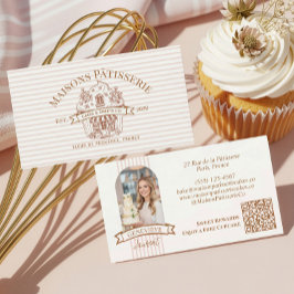 Tarjeta De Visita Luxury Chic Professional Home Baker Cupcake Bakery