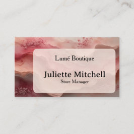 Tarjeta De Visita Luxury Dusty Rose Marble Custom Business Card