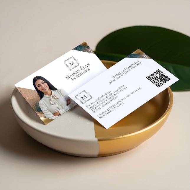 Tarjeta De Visita Luxury Elegant Abstract Interior Designer Photo (Luxury Elegant Abstract Interior Designer Photo Business Card)