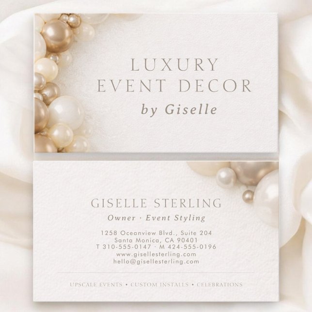 Tarjeta De Visita Luxury Event Decor Party Decorating (Subido por el creador)