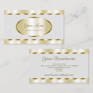 Tarjeta De Visita Luxury Gold Effect y Light Gray Professional