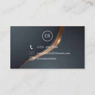 Tarjeta De Visita Luxury Gold Elegant Business Card | Modern Minimal