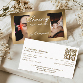 Tarjeta De Visita Luxury Gold Professional Laser Specialist Photos