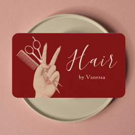 Tarjeta De Visita Luxury Hair Artist Hairstylist Hairdresser Elegant