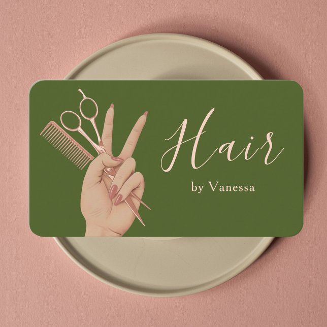 Tarjeta De Visita Luxury Hair Artist Hairstylist Hairdresser Modern (Subido por el creador)