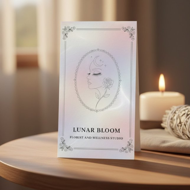 Tarjeta De Visita Luxury Iridescent with QR Code Holographic (Subido por el creador)