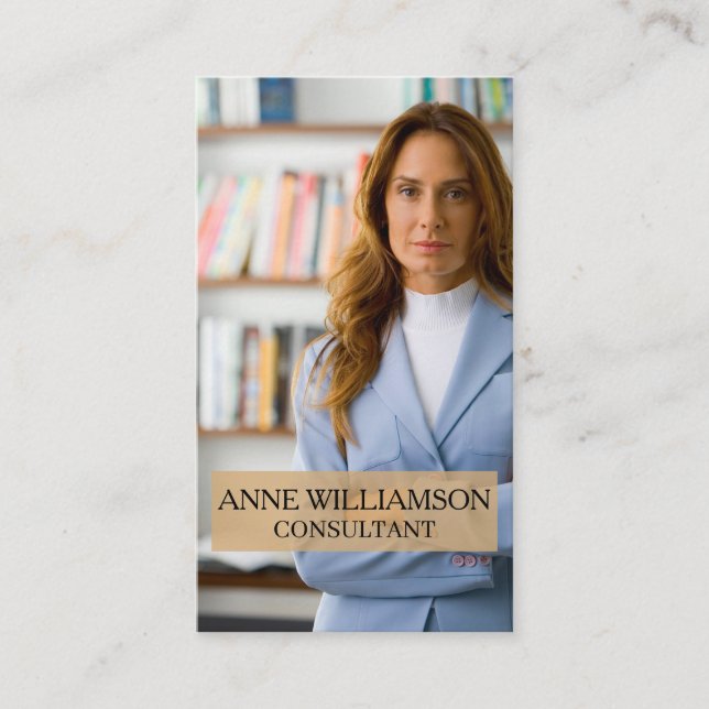 Tarjeta De Visita Luxury Minimal Modern Professional Photo Business (Anverso)