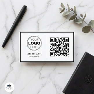 Tarjeta De Visita Luxury Minimalist QR Executive Design