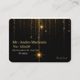 Tarjeta De Visita Luxury Modern Black and Gold Professional Business