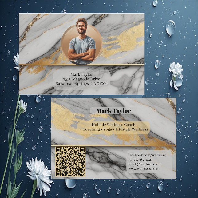 Tarjeta De Visita Luxury Modern Holistic Wellness Coach Alcohol Ink  (Luxury Modern Holistic Wellness Coach Alcohol Ink Business Card)