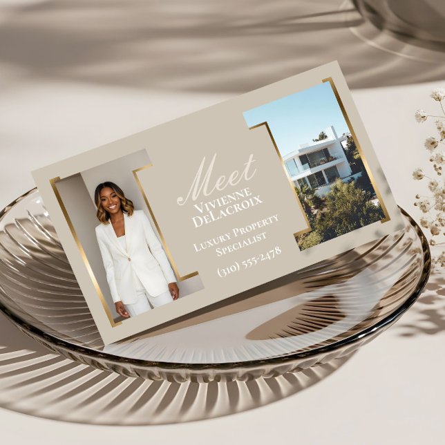 Tarjeta De Visita Luxury Modern Professional Photo Collage Elegant (Luxury Modern Professional Photo Collage Elegant Business Card)