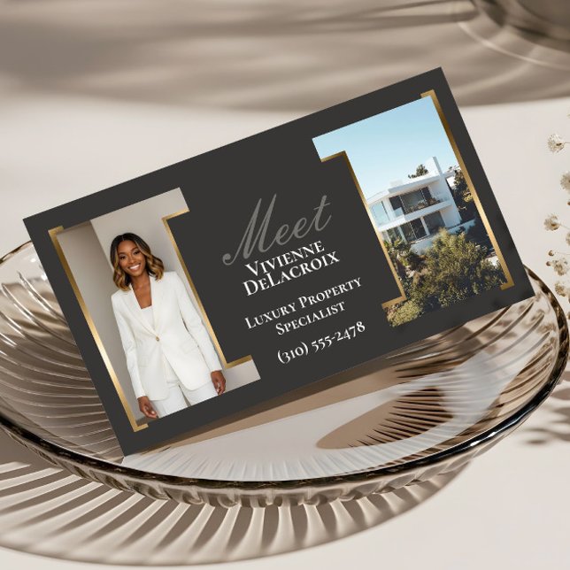 Tarjeta De Visita Luxury Modern Professional Photo Collage Elegant (Luxury Modern Professional Photo Collage Elegant Business Card)