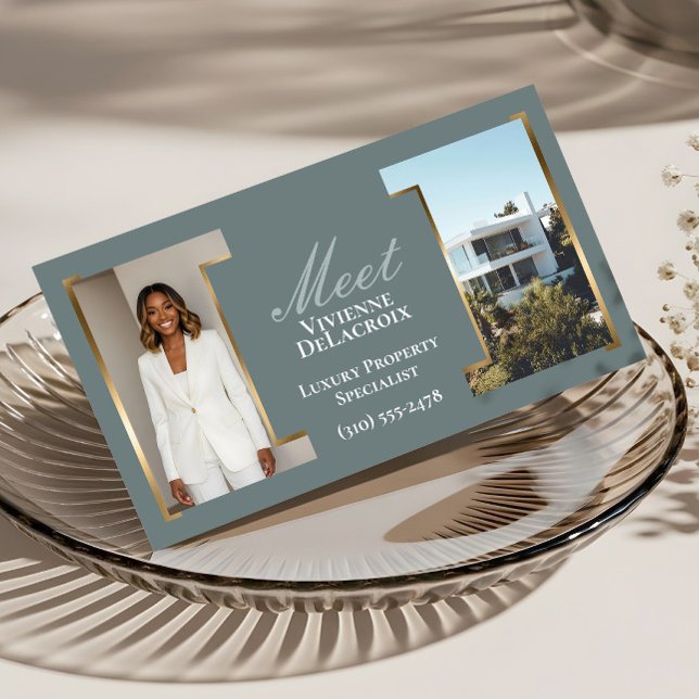 Tarjeta De Visita Luxury Modern Professional Photo Collage Elegant (Luxury Modern Professional Photo Collage Elegant Business Card)