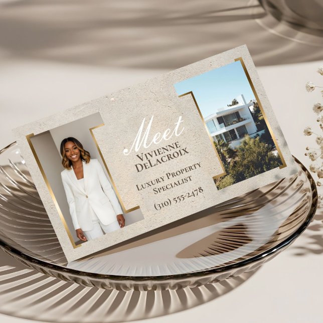 Tarjeta De Visita Luxury Modern Professional Photo Collage Elegant (Luxury Modern Professional Photo Collage Elegant Business Card)