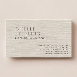 Tarjeta De Visita Luxury Natural Linen