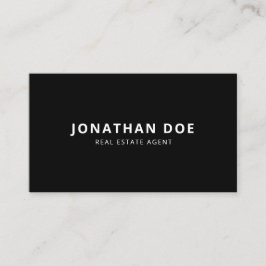 Tarjeta De Visita Luxury Real Estate Agent Elegant Black QR Code