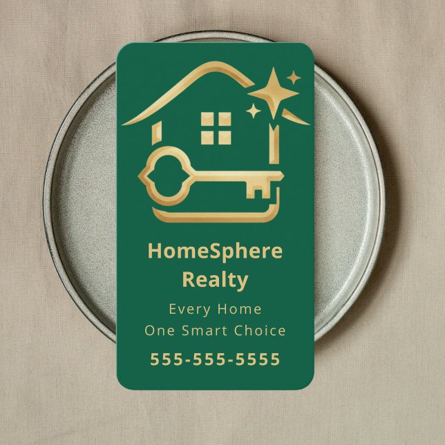 Tarjeta De Visita Luxury Realtor Real Estate Agent Broker Green (Subido por el creador)