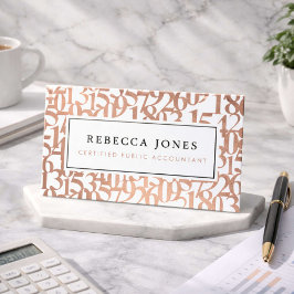 Tarjeta De Visita Luxury Rose Gold CPA Minimal