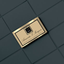 Tarjeta De Visita Luxury Services Interior Design Event Boda Gold