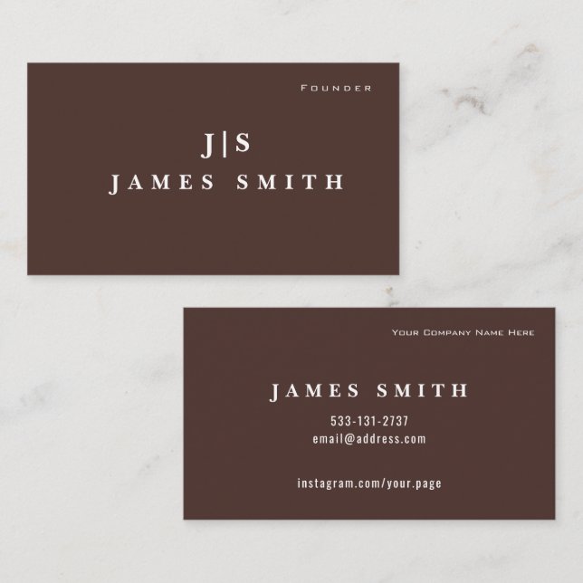Tarjeta De Visita Luxury Small Business Business Card | Editable (Anverso / Reverso)