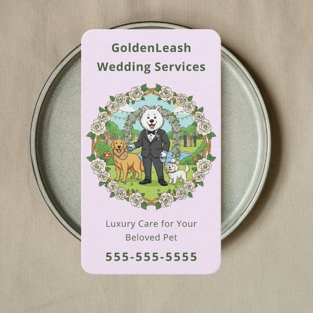 Tarjeta De Visita luxury wedding pet services Pet Wedding Sitter (Subido por el creador)