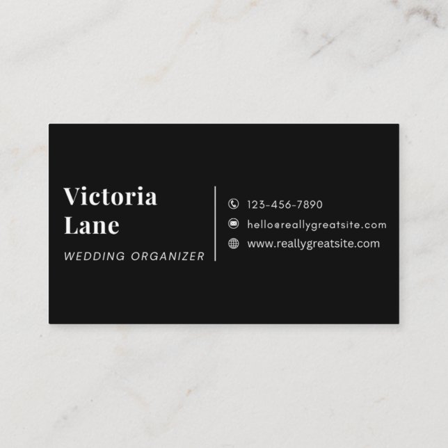 Tarjeta De Visita Luxury Wedding Planner (Reverso)