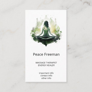 Tarjeta De Visita Luz arraigada   Meditación Sagrado Femenino 