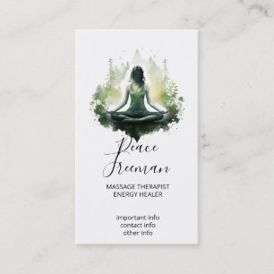 Tarjeta De Visita Luz arraigada Meditación Sagrado Femenino