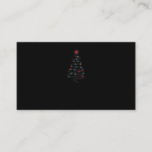 Tarjeta De Visita Luz brillante del árbol navideño