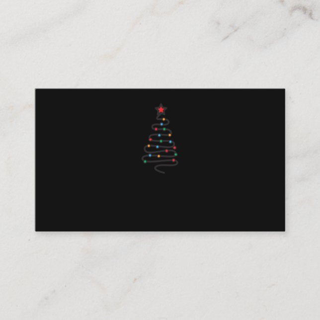 Tarjeta De Visita Luz brillante del árbol navideño (Anverso)